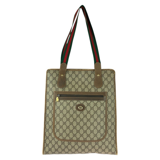 25699
GUCCI グッチ ヴィンテージ シェリーライン ベージュ ブラウン ゴールド金具 GGスプリームキャンバス 89 02 092 トートバッグ ショルダーバッグ レディース AB21