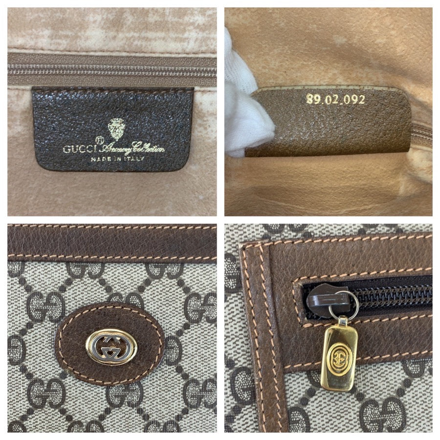 25699
GUCCI グッチ ヴィンテージ シェリーライン ベージュ ブラウン ゴールド金具 GGスプリームキャンバス 89 02 092 トートバッグ ショルダーバッグ レディース AB21
