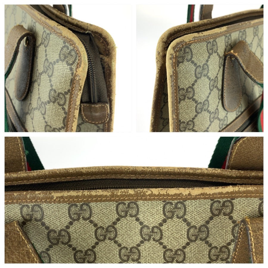 25699
GUCCI グッチ ヴィンテージ シェリーライン ベージュ ブラウン ゴールド金具 GGスプリームキャンバス 89 02 092 トートバッグ ショルダーバッグ レディース AB21