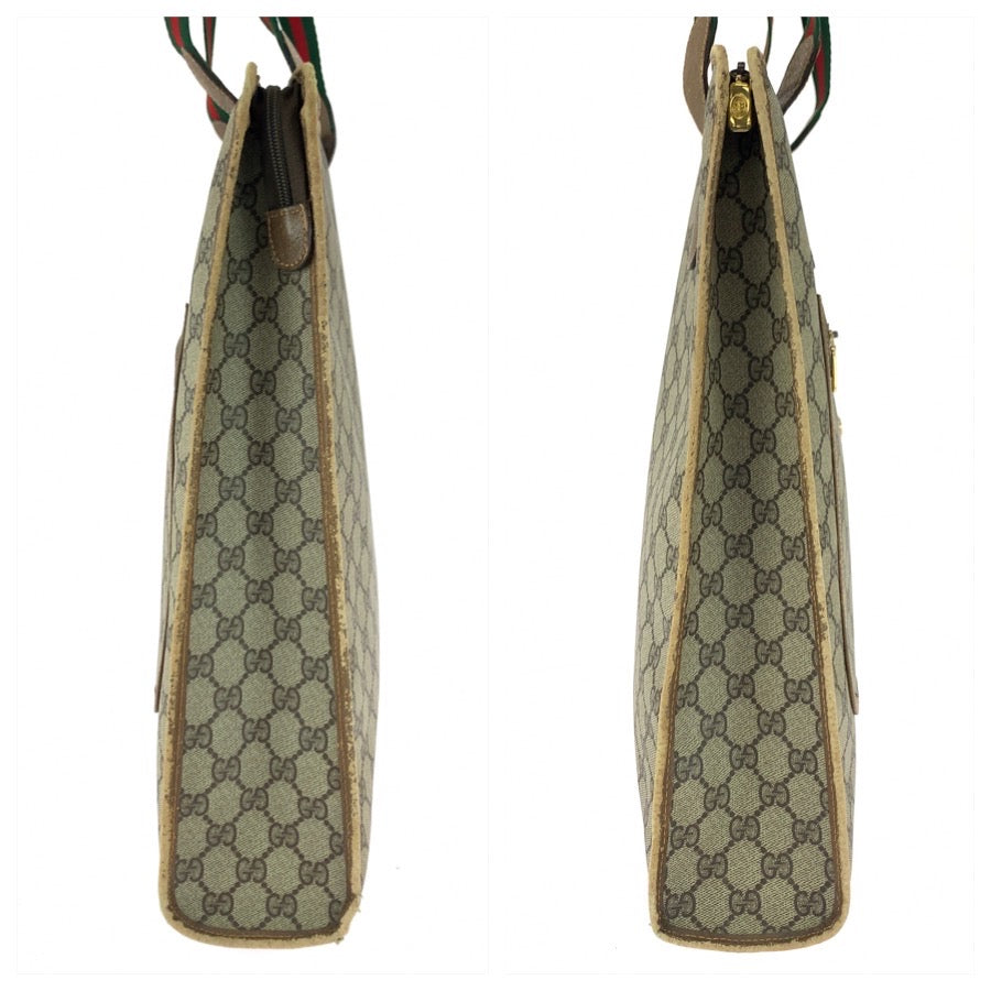 25699
GUCCI グッチ ヴィンテージ シェリーライン ベージュ ブラウン ゴールド金具 GGスプリームキャンバス 89 02 092 トートバッグ ショルダーバッグ レディース AB21