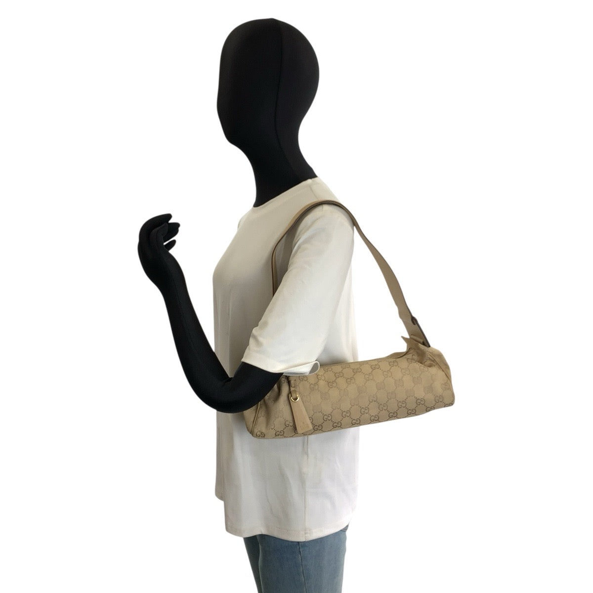 25702
GUCCI グッチ ベージュ ゴールド金具 GGキャンバス 92697 ショルダーバッグ レディース ABP35