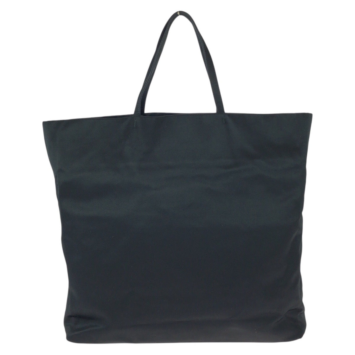 25703
PRADA プラダ 三角ロゴプレート ブラック 黒 シルバー金具 サテン トートバッグ ハンドバッグ レディース ABP35