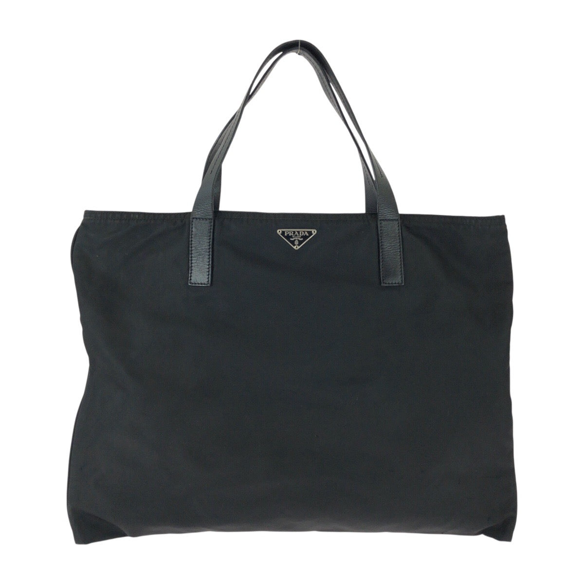 25705
PRADA プラダ テスート 三角ロゴプレート ブラック 黒 シルバー金具 ナイロン トートバッグ ハンドバッグ レディース ABP28