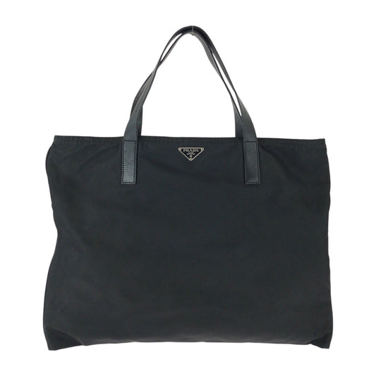 25705
PRADA プラダ テスート 三角ロゴプレート ブラック 黒 シルバー金具 ナイロン トートバッグ ハンドバッグ レディース ABP28