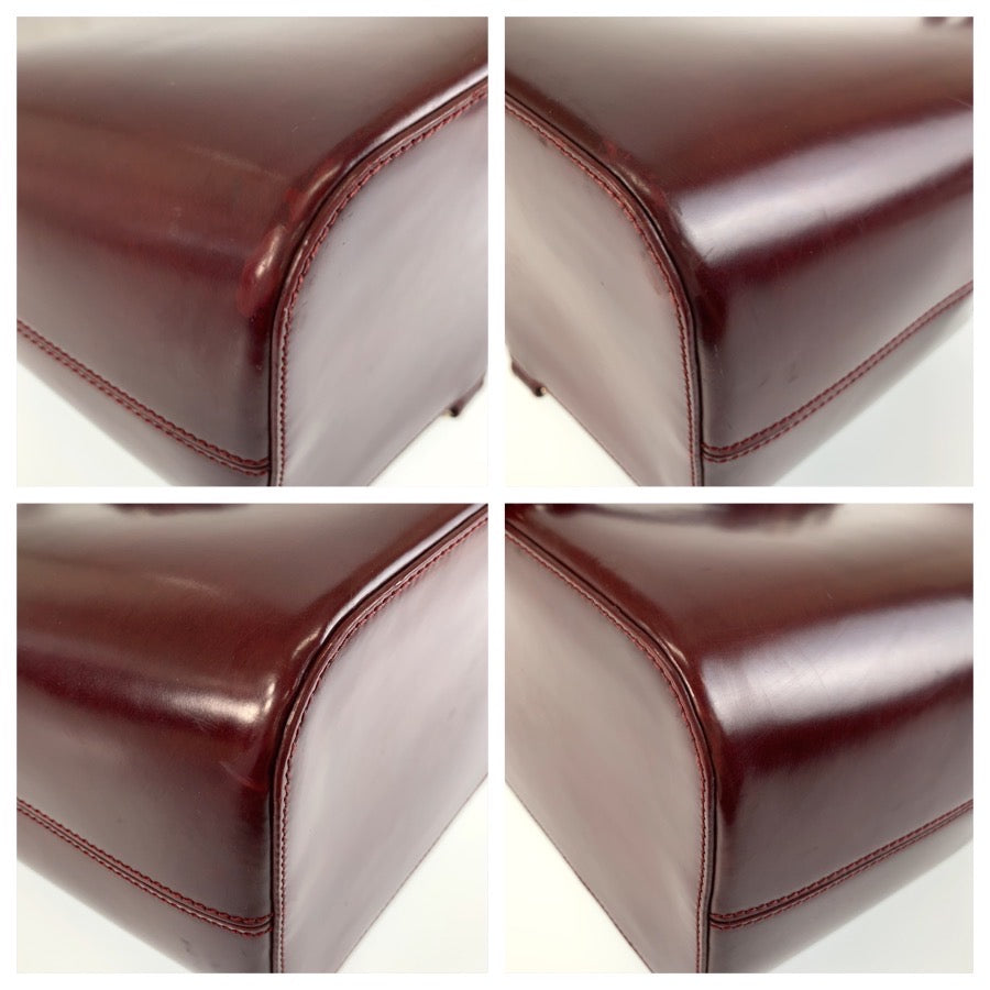 25706
CARTIER カルティエ パンテール ワインレッド ボルドー シルバー金具 レザー ショルダーバッグ レディース AB35