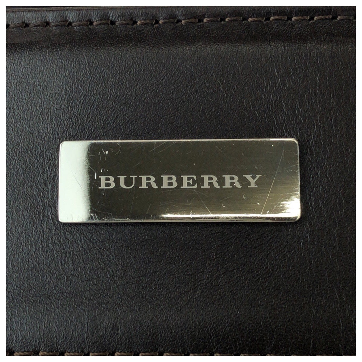 25708
BURBERRY バーバリー チェック柄 2way ベージュ ダークブラウン シルバー金具 キャンバス / レザー トートバッグ ショルダーバッグ レディース ABP35