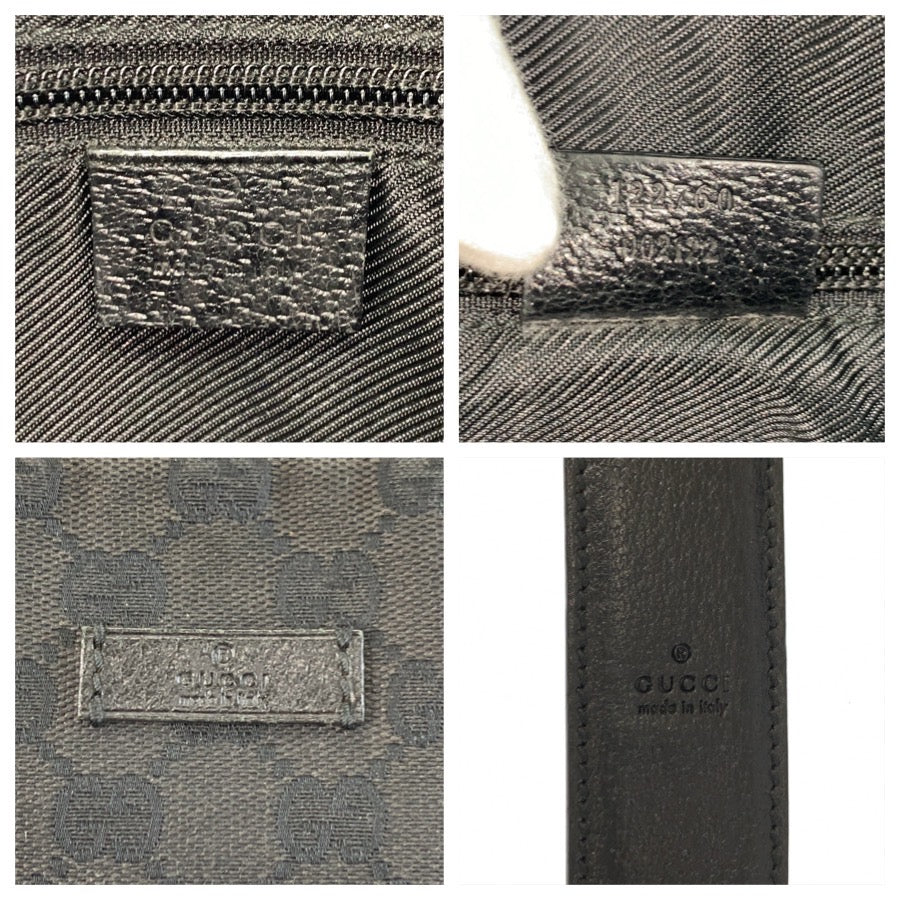 25711
GUCCI グッチ ブラック 黒 GGキャンバス 122760 ショルダーバッグ メッセンジャーバッグ メンズ ABP35