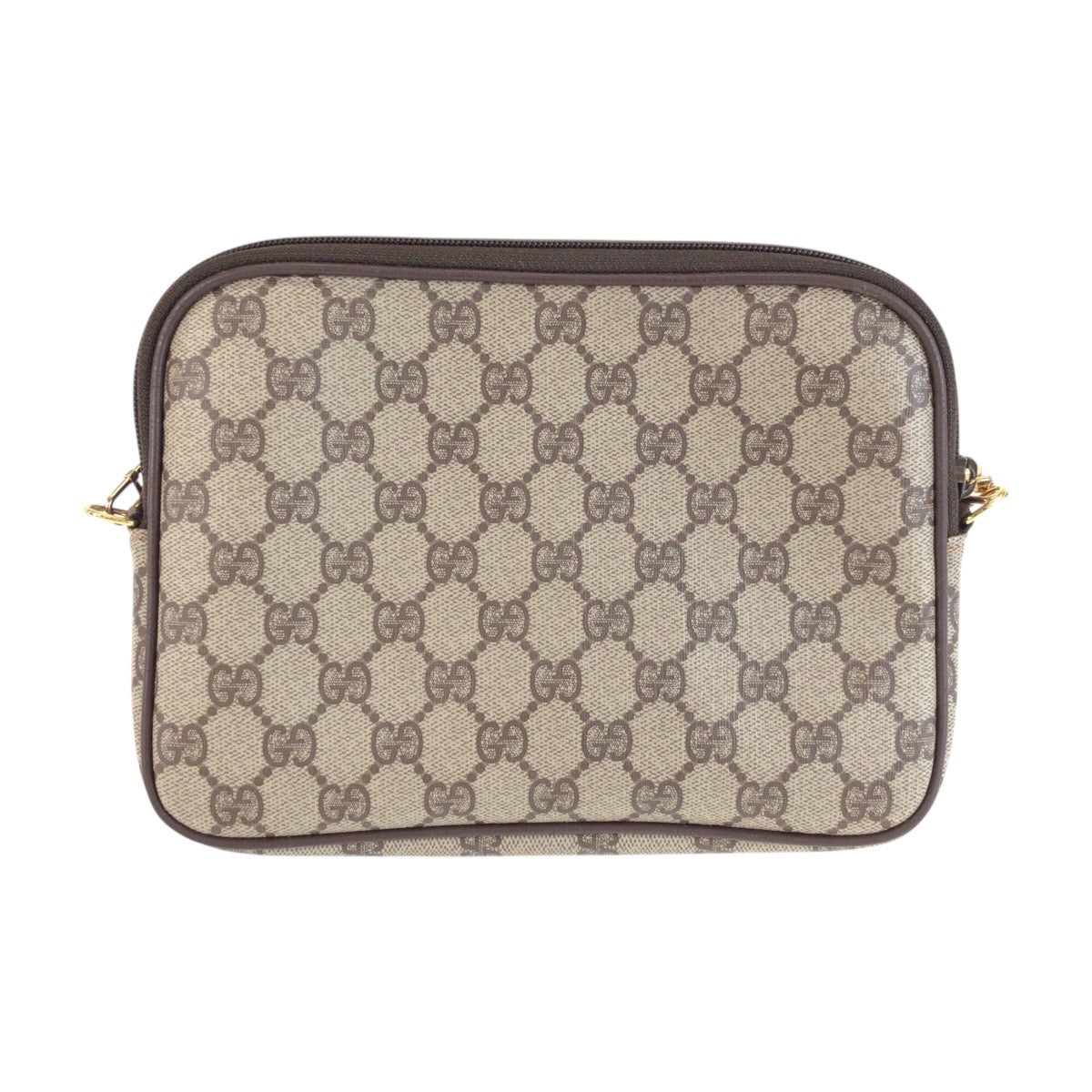 25714
GUCCI グッチ ヴィンテージ オールドグッチ ベージュ ブラウン ゴールド金具 GGスプリームキャンバス / レザー 97 02 068 ショルダーバッグ ポシェット レディース ABP28