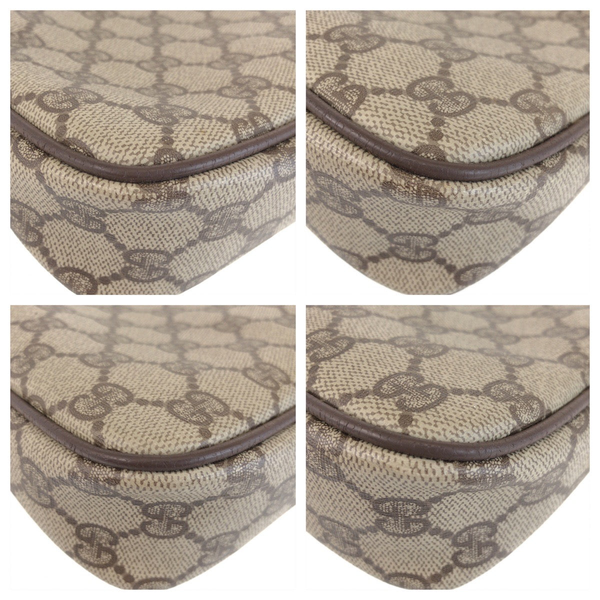 25714
GUCCI グッチ ヴィンテージ オールドグッチ ベージュ ブラウン ゴールド金具 GGスプリームキャンバス / レザー 97 02 068 ショルダーバッグ ポシェット レディース ABP28