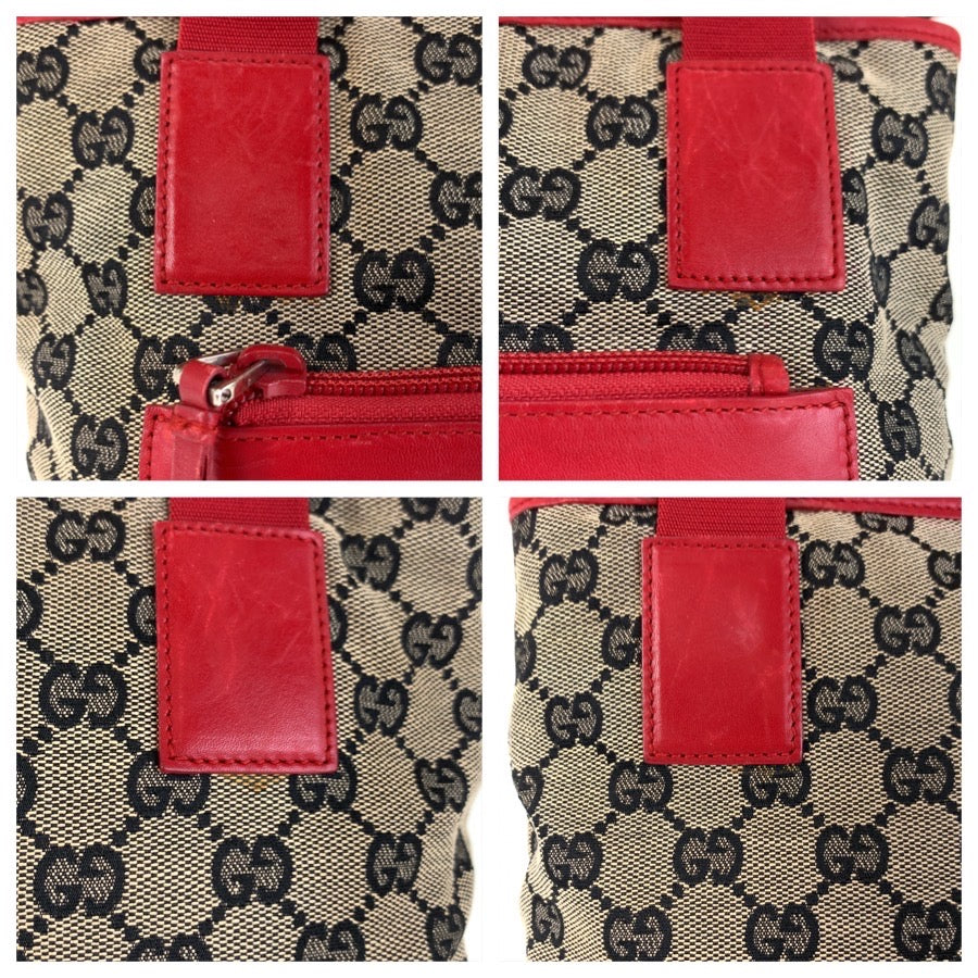 25715
GUCCI グッチ レッド ベージュ GGキャンバス / レザー 019 0402 トートバッグ ショルダーバッグ レディース ABP35