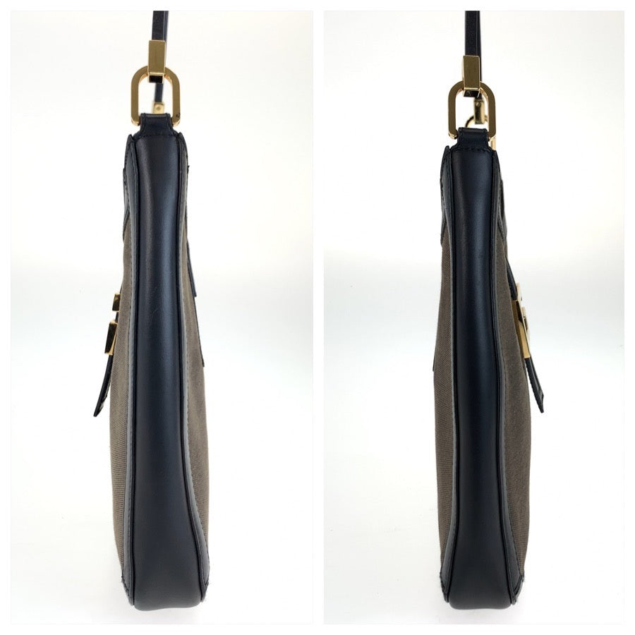 25716
GUCCI グッチ ブラック ブラウン ゴールド金具 キャンバス / レザー 001 4142 ショルダーバッグ レディース A40