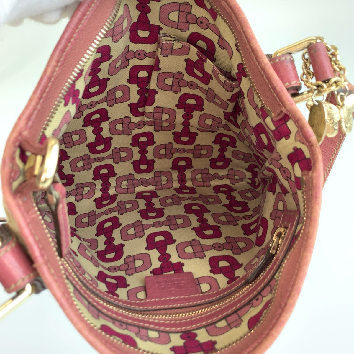 25717
GUCCI グッチ ジョリクール シェリーライン ベージュ ピンク ゴールド金具 GGキャンバス / レザー 144388 ショルダーバッグ メッセンジャーバッグ レディース AB28
