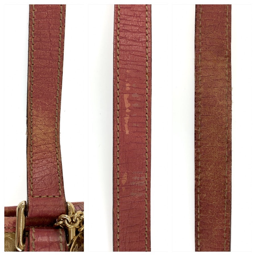 25717
GUCCI グッチ ジョリクール シェリーライン ベージュ ピンク ゴールド金具 GGキャンバス / レザー 144388 ショルダーバッグ メッセンジャーバッグ レディース AB28