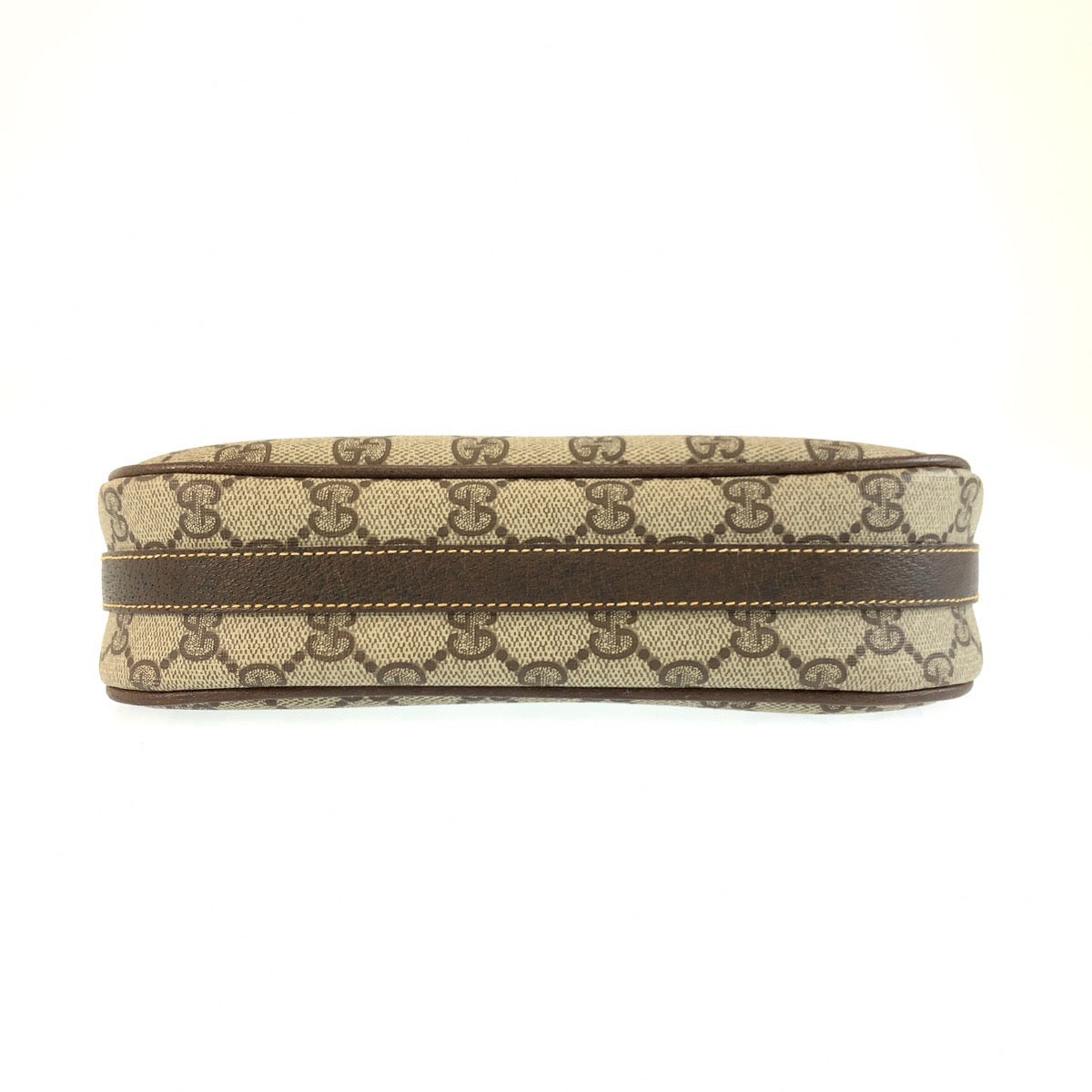 25718
GUCCI グッチ ヴィンテージ ベージュ ブラウン ゴールド金具 GGスプリームキャンバス / レザー 001 115 4425 ショルダーバッグ ポシェット レディース AB30