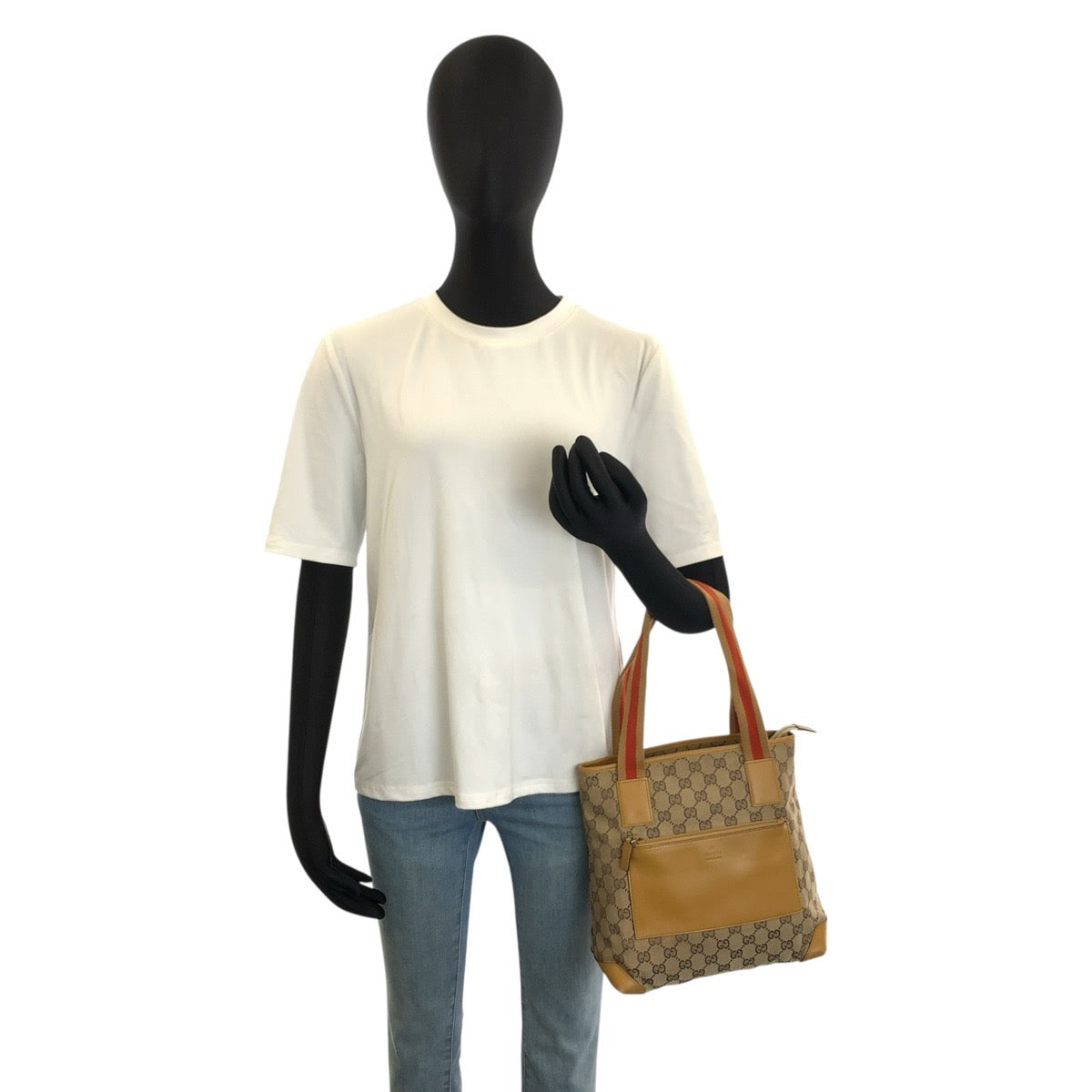 25719
GUCCI グッチ シェリーライン ベージュ GGキャンバス / レザー 019 0402 トートバッグ ショルダーバッグ レディース AB28