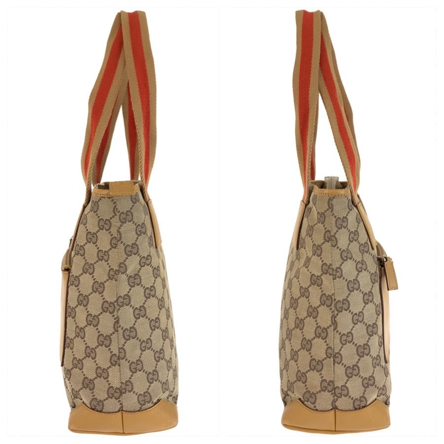 25719
GUCCI グッチ シェリーライン ベージュ GGキャンバス / レザー 019 0402 トートバッグ ショルダーバッグ レディース AB28