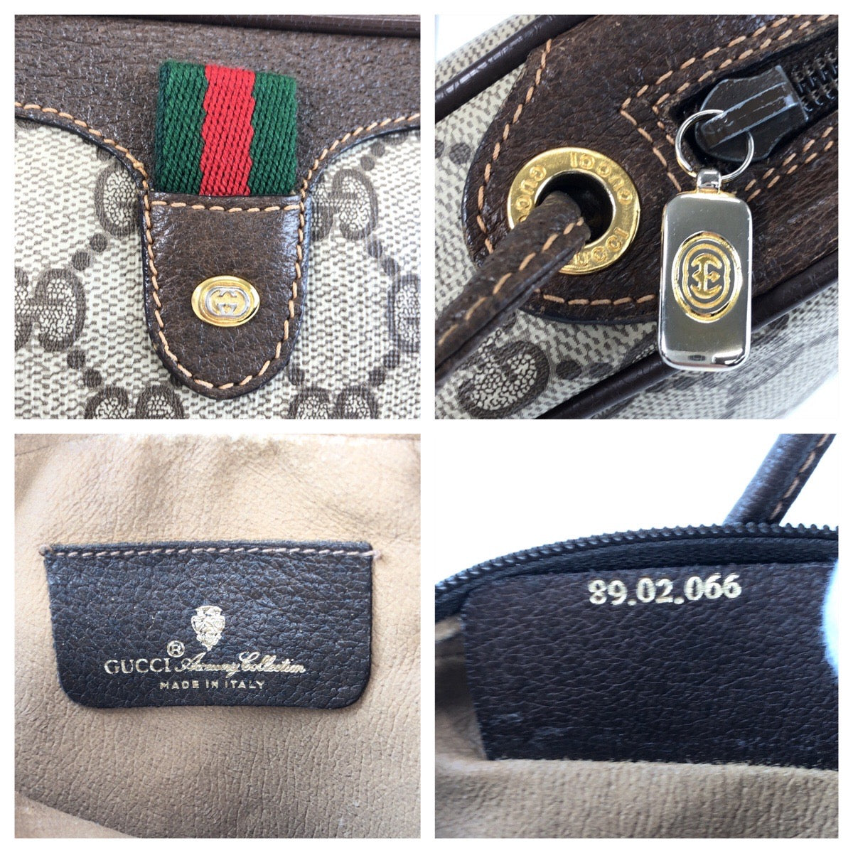 25720
GUCCI グッチ ヴィンテージ シェリーライン ベージュ ブラウン ゴールド金具 GGスプリームキャンバス / レザー 89 02 066 ショルダーバッグ ポシェット レディース ABP30