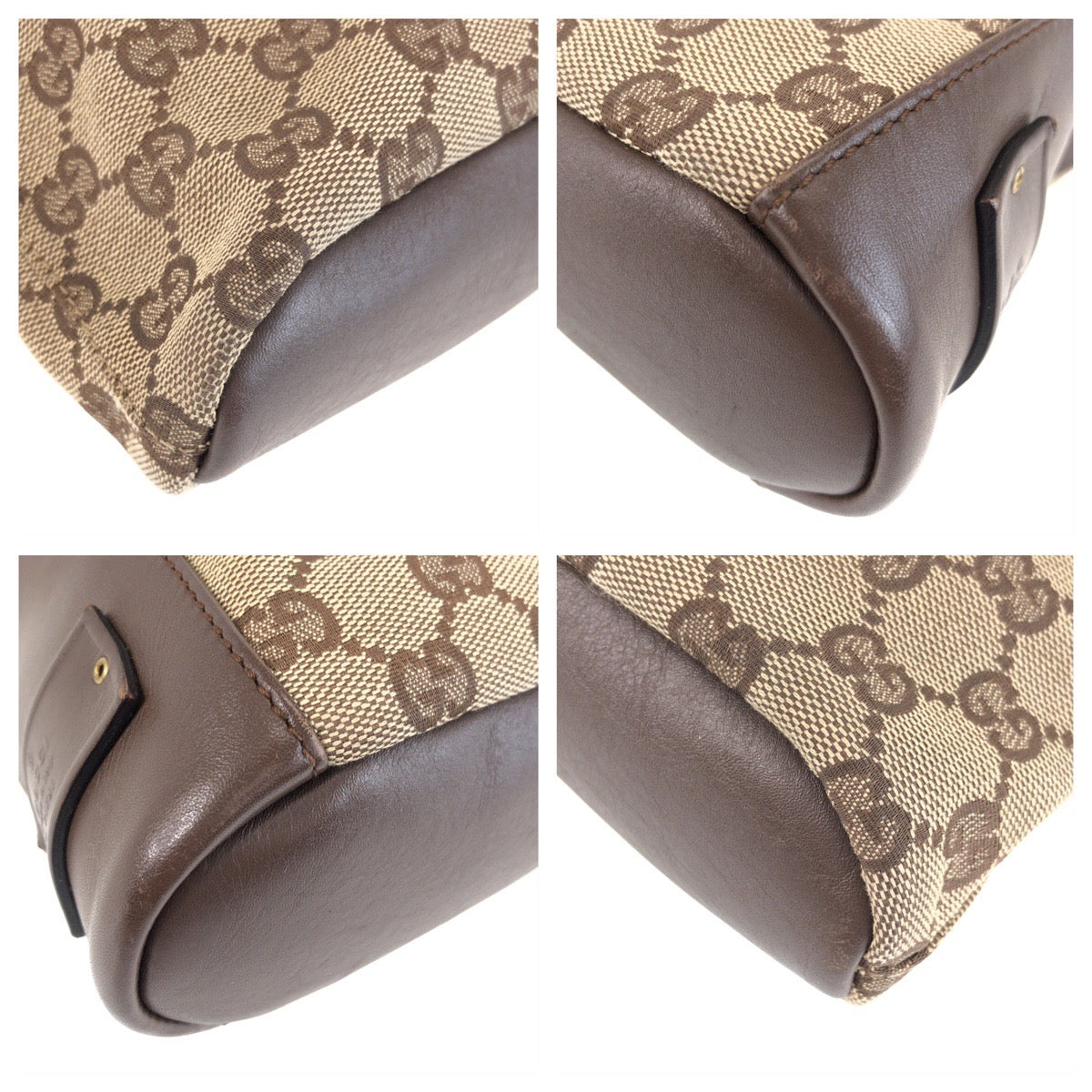 25722
GUCCI グッチ ベージュ ブラウン ゴールド金具 GGキャンバス / レザー 91761 ショルダーバッグ レディース AB28