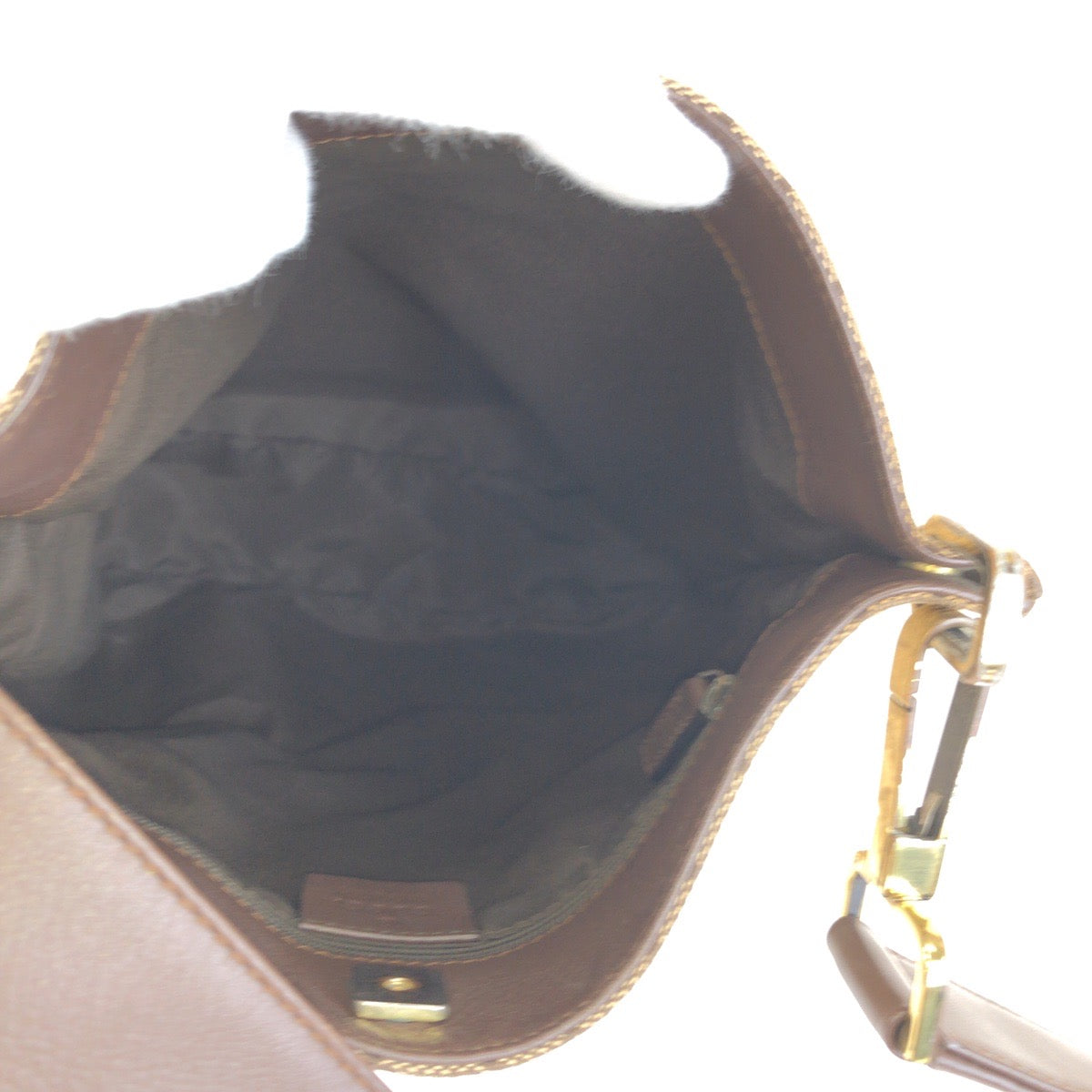 25722
GUCCI グッチ ベージュ ブラウン ゴールド金具 GGキャンバス / レザー 91761 ショルダーバッグ レディース AB28