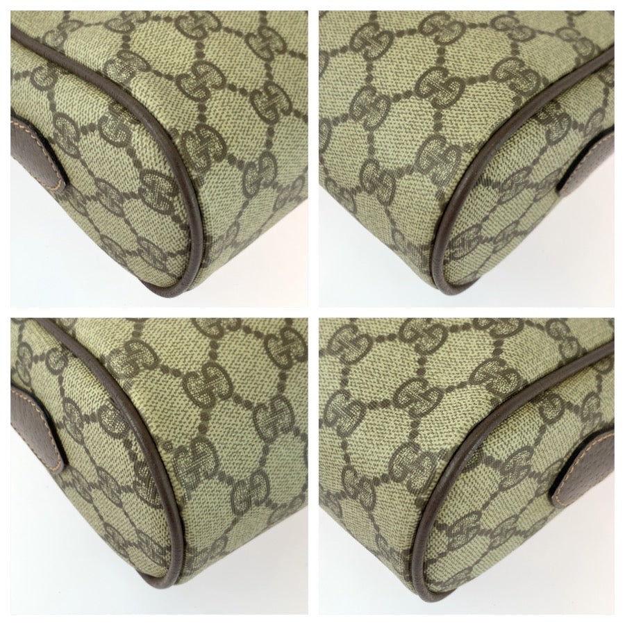 25724
GUCCI グッチ ヴィンテージ シェリーライン ベージュ ブラウン ゴールド金具 GGスプリームキャンバス / レザー 001 113 6472 ショルダーバッグ ポシェット レディース ABP42