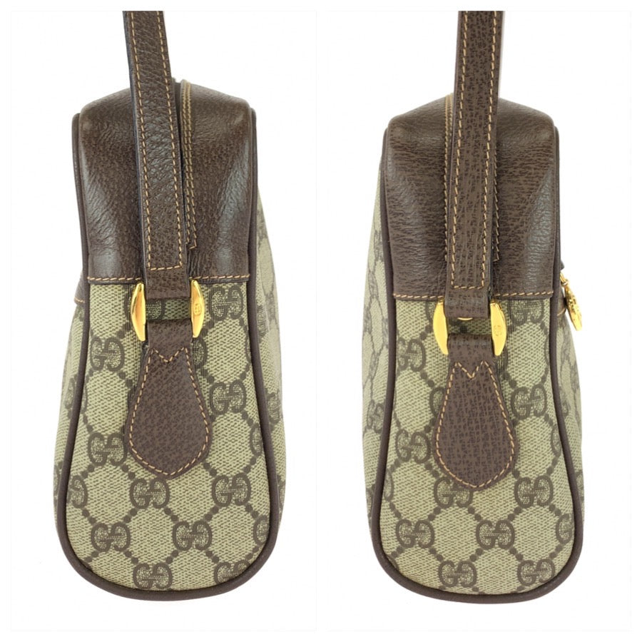 25724
GUCCI グッチ ヴィンテージ シェリーライン ベージュ ブラウン ゴールド金具 GGスプリームキャンバス / レザー 001 113 6472 ショルダーバッグ ポシェット レディース ABP42