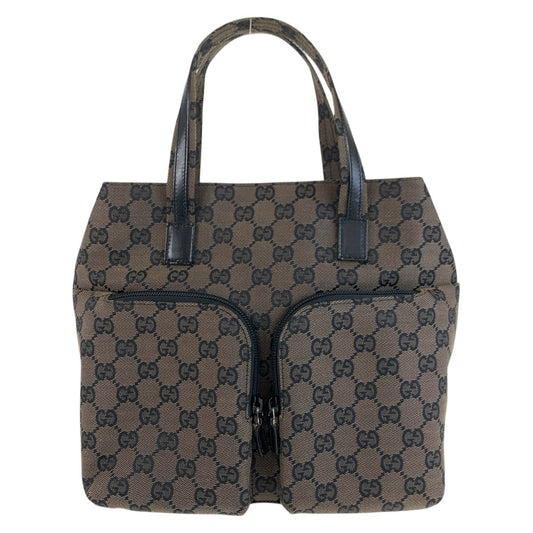25725
GUCCI グッチ ブラウン ブラック GGキャンバス 002 1080 トートバッグ ハンドバッグ レディース ABP35