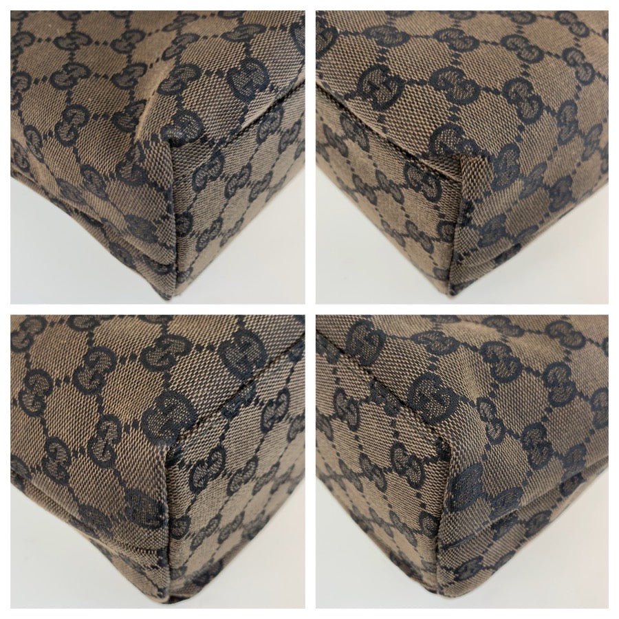 25725
GUCCI グッチ ブラウン ブラック GGキャンバス 002 1080 トートバッグ ハンドバッグ レディース ABP35