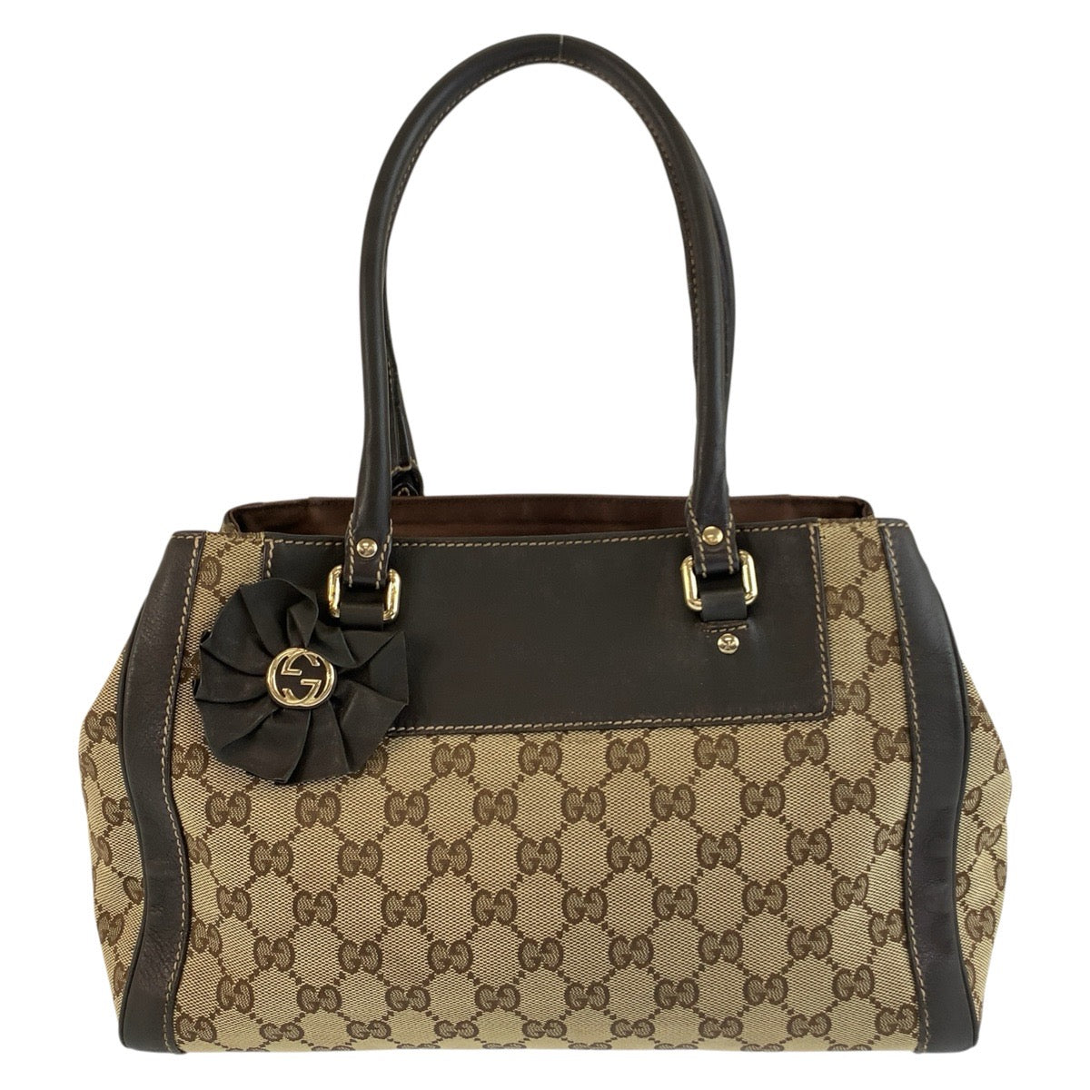 25726
GUCCI グッチ トロフィー ベージュ ブラウン ゴールド金具 GGキャンバス / レザー 190247 トートバッグ ハンドバッグ レディース AB30