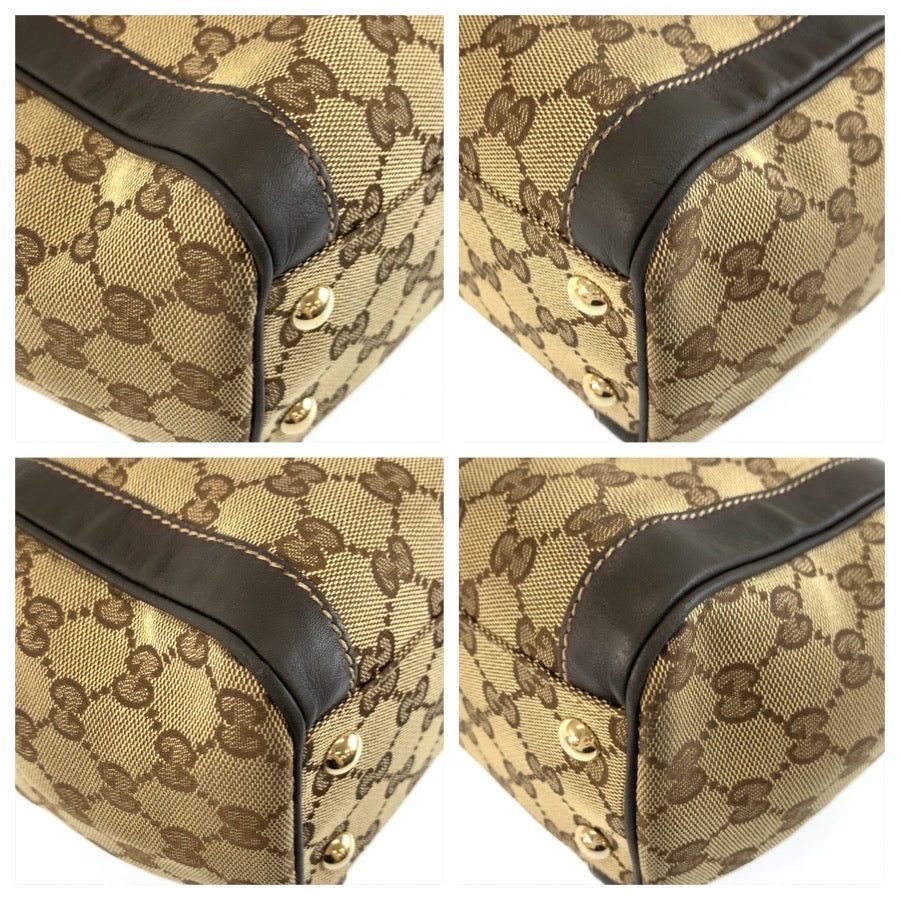 25726
GUCCI グッチ トロフィー ベージュ ブラウン ゴールド金具 GGキャンバス / レザー 190247 トートバッグ ハンドバッグ レディース AB30