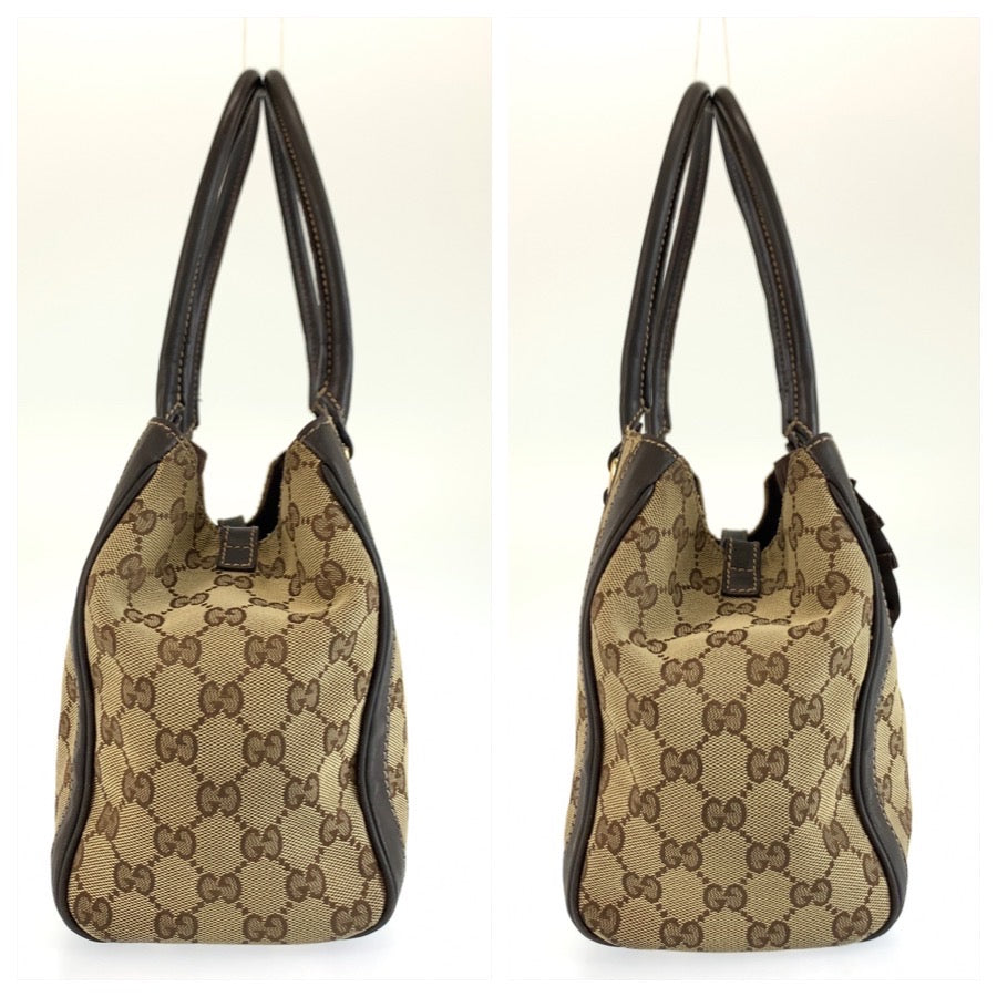 25726
GUCCI グッチ トロフィー ベージュ ブラウン ゴールド金具 GGキャンバス / レザー 190247 トートバッグ ハンドバッグ レディース AB30