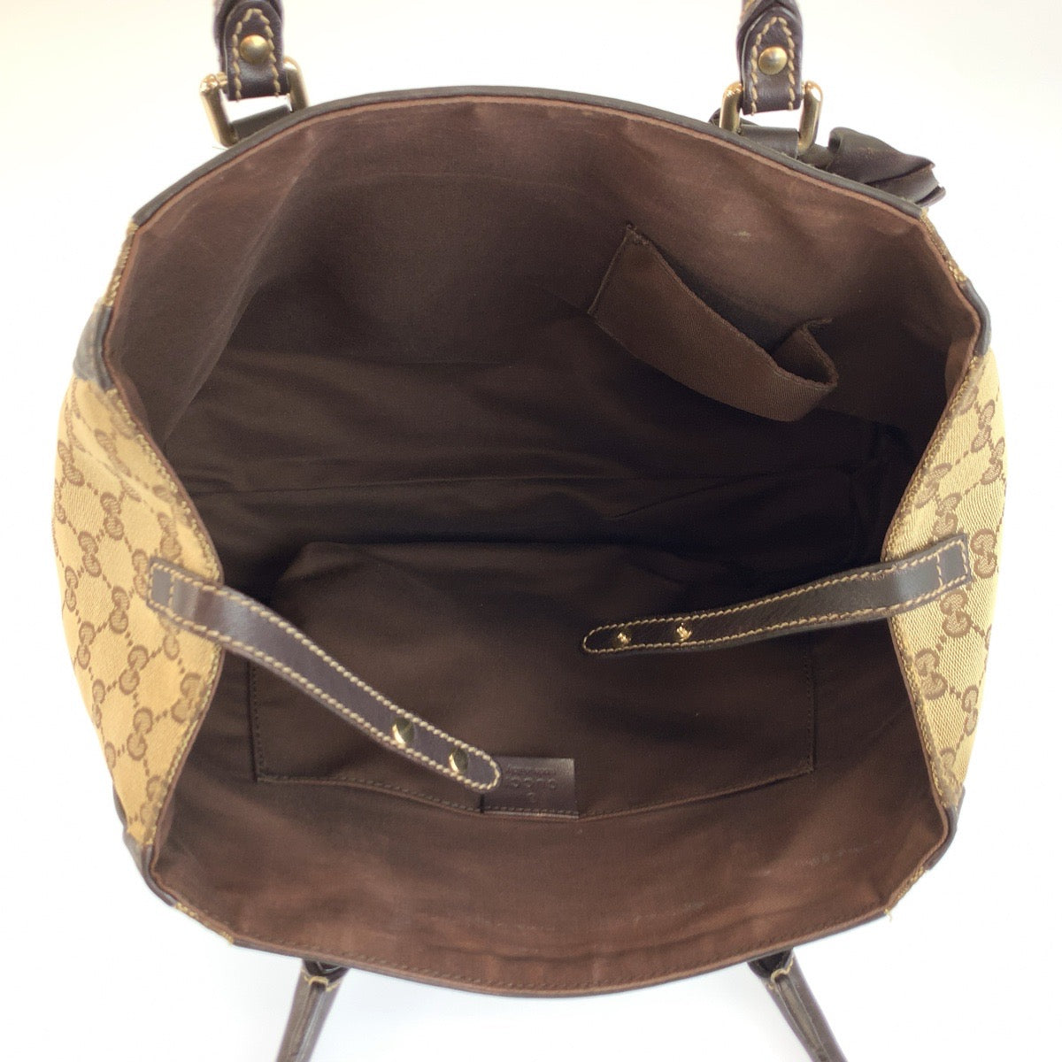 25726
GUCCI グッチ トロフィー ベージュ ブラウン ゴールド金具 GGキャンバス / レザー 190247 トートバッグ ハンドバッグ レディース AB30