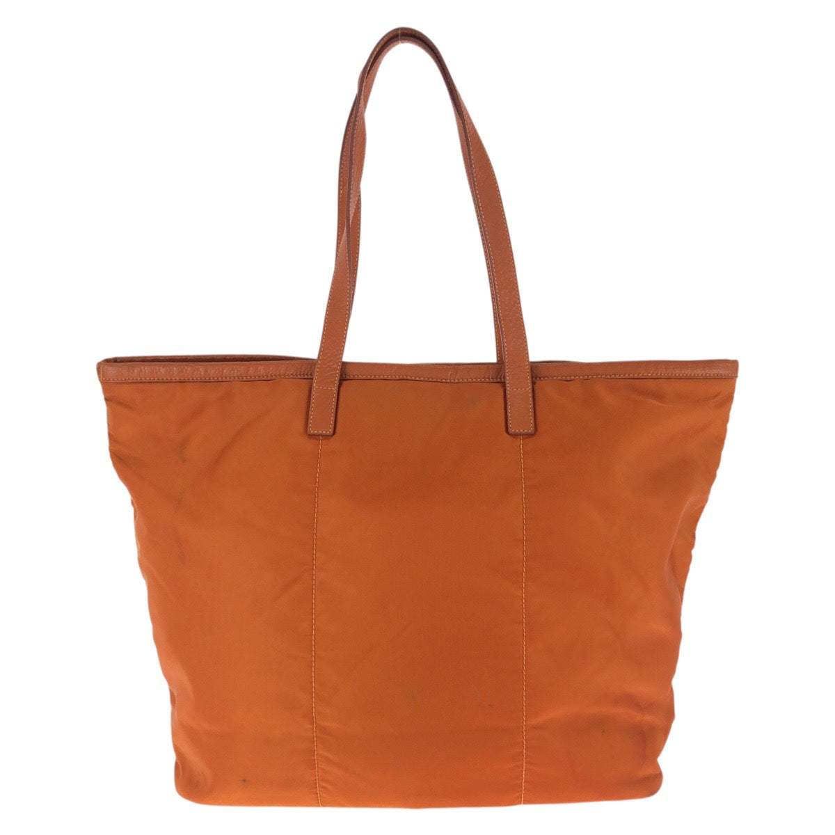 25728
PRADA プラダ テスート ロゴジャガード オレンジ ゴールド金具 ナイロン / レザー トートバッグ ショルダーバッグ レディース AB42