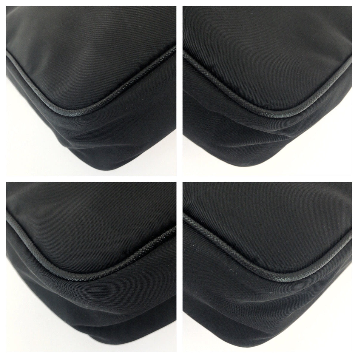 25731
PRADA プラダ テスート サフィアーノ 三角ロゴプレート ブラック 黒 シルバー金具 ナイロン / レザー ショルダーバッグ メッセンジャーバッグ メンズ A56