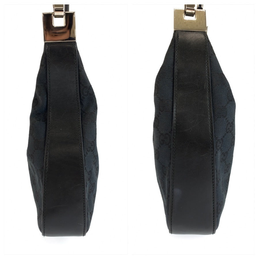 25733
GUCCI グッチ ブラック 黒 シルバー金具 GGキャンバス / レザー 001 3812 ショルダーバッグ レディース AB35
