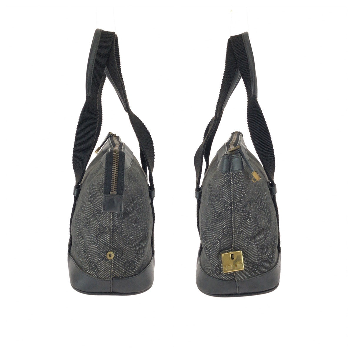 25734
GUCCI グッチ ブラック 黒 ゴールド金具 GGキャンバス / レザー 92734 ハンドバッグ トートバッグ レディース ABP35