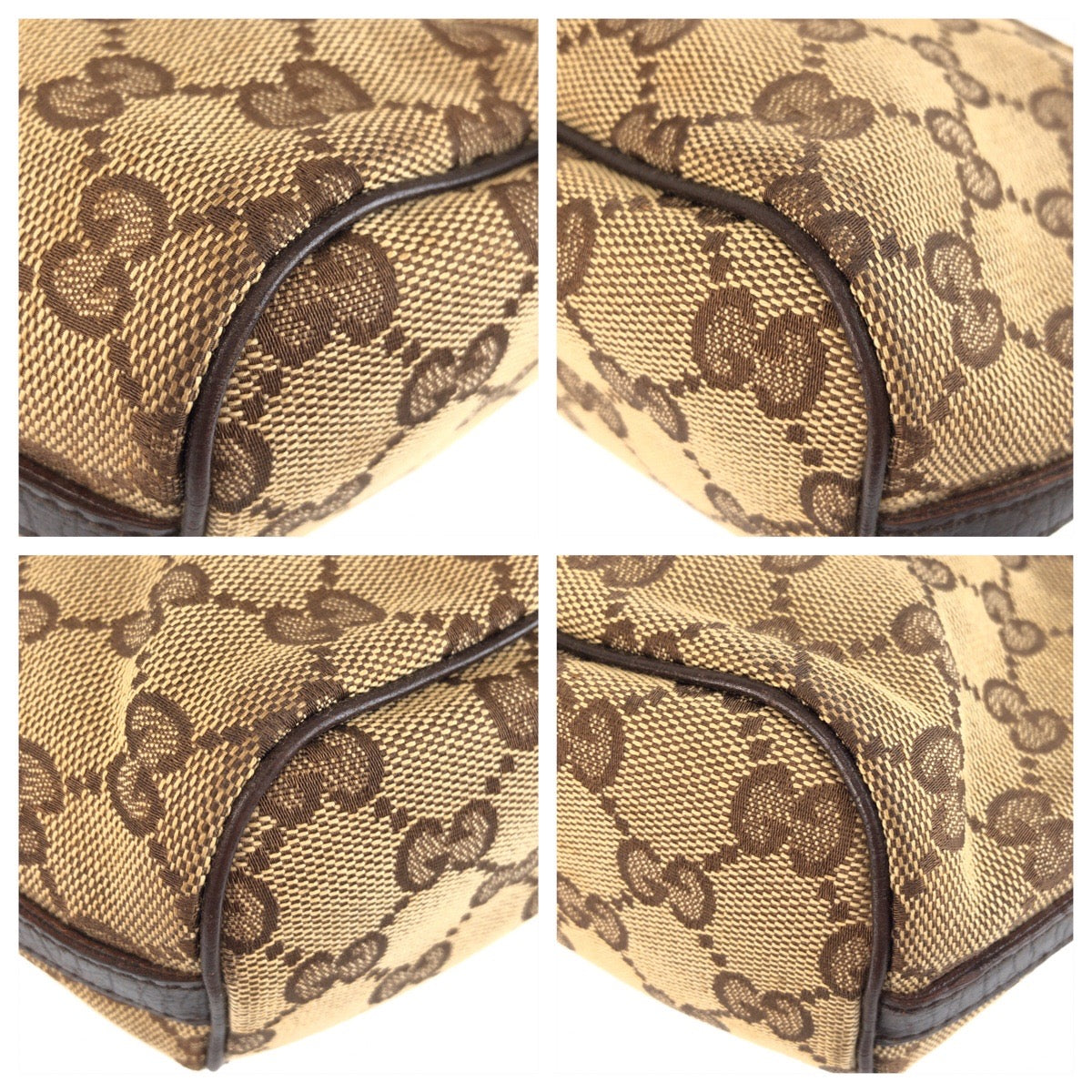 25736
GUCCI グッチ シャリーライン ベージュ ブラウン GGキャンバス / レザー 141809 ハンドバッグ アクセサリーポーチ レディース ABP35