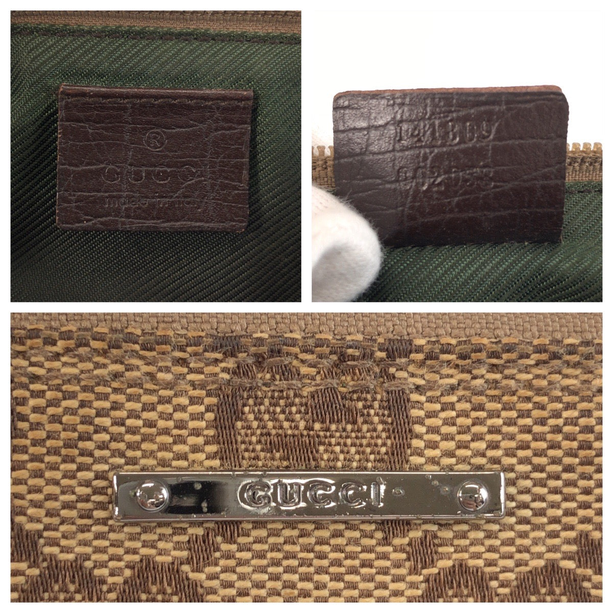 25736
GUCCI グッチ シャリーライン ベージュ ブラウン GGキャンバス / レザー 141809 ハンドバッグ アクセサリーポーチ レディース ABP35