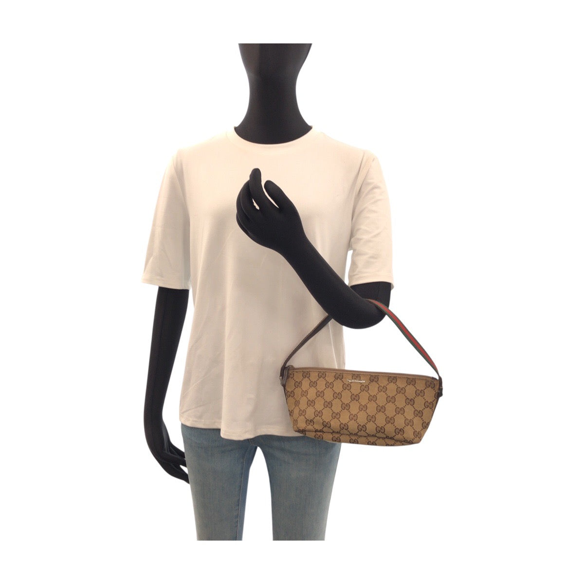 25736
GUCCI グッチ シャリーライン ベージュ ブラウン GGキャンバス / レザー 141809 ハンドバッグ アクセサリーポーチ レディース ABP35