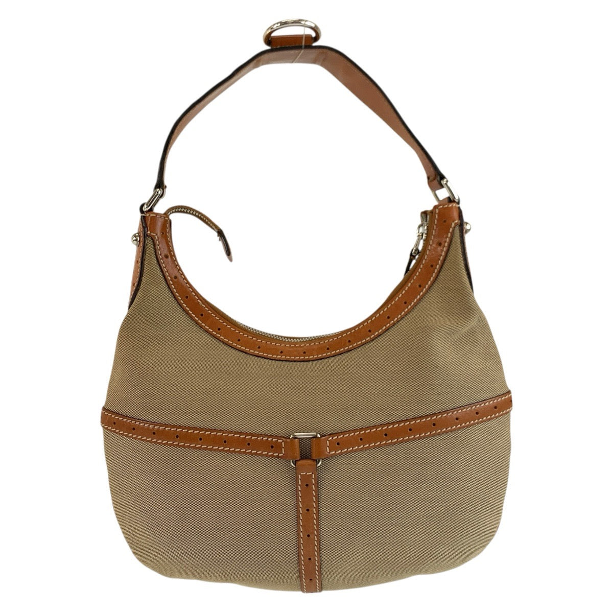 25737
GUCCI グッチ インターロッキング シェリーライン ホーボー ベージュ ブラウン シルバー金具 キャンバス / レザー 114869 ショルダーバッグ レディース AB37