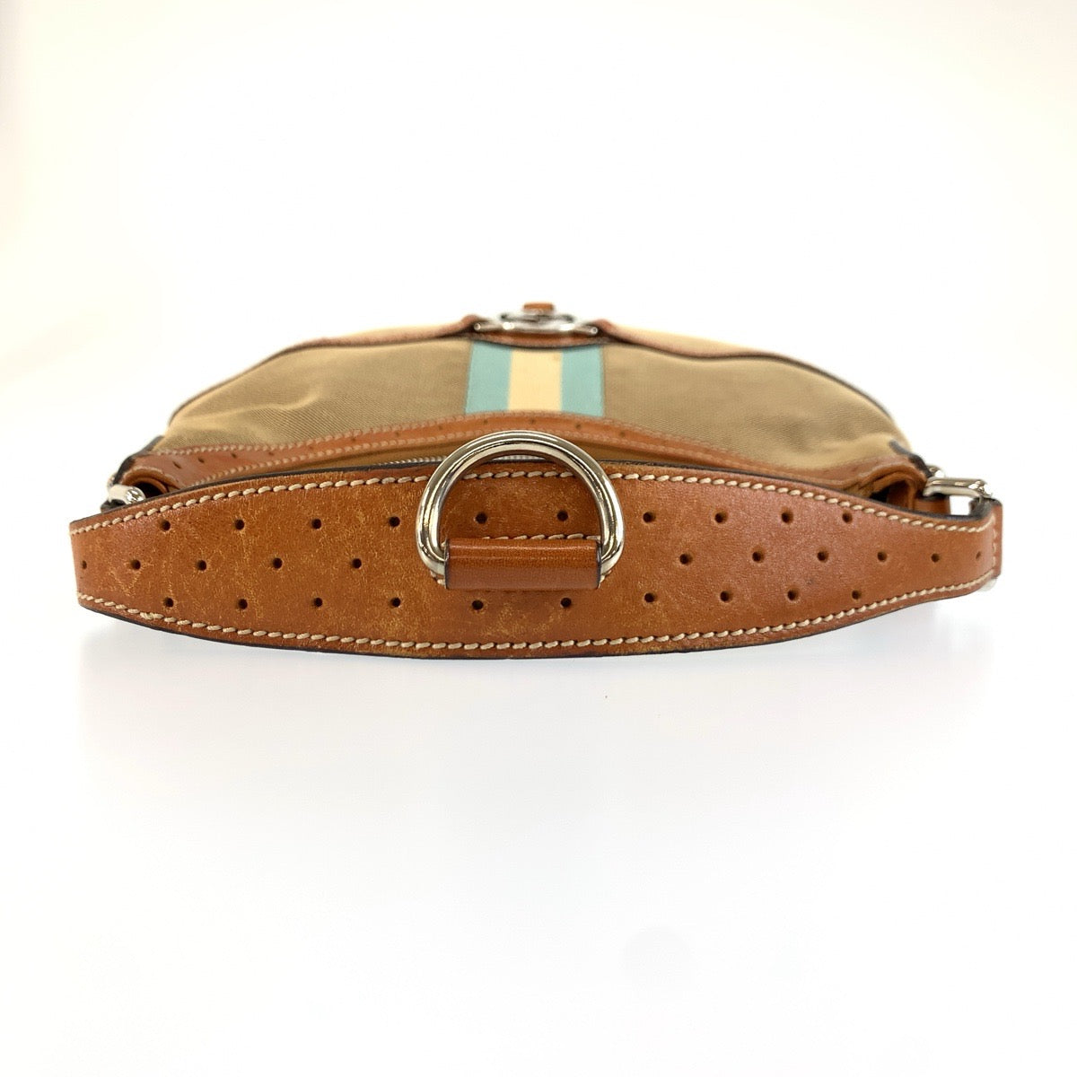 25737
GUCCI グッチ インターロッキング シェリーライン ホーボー ベージュ ブラウン シルバー金具 キャンバス / レザー 114869 ショルダーバッグ レディース AB37