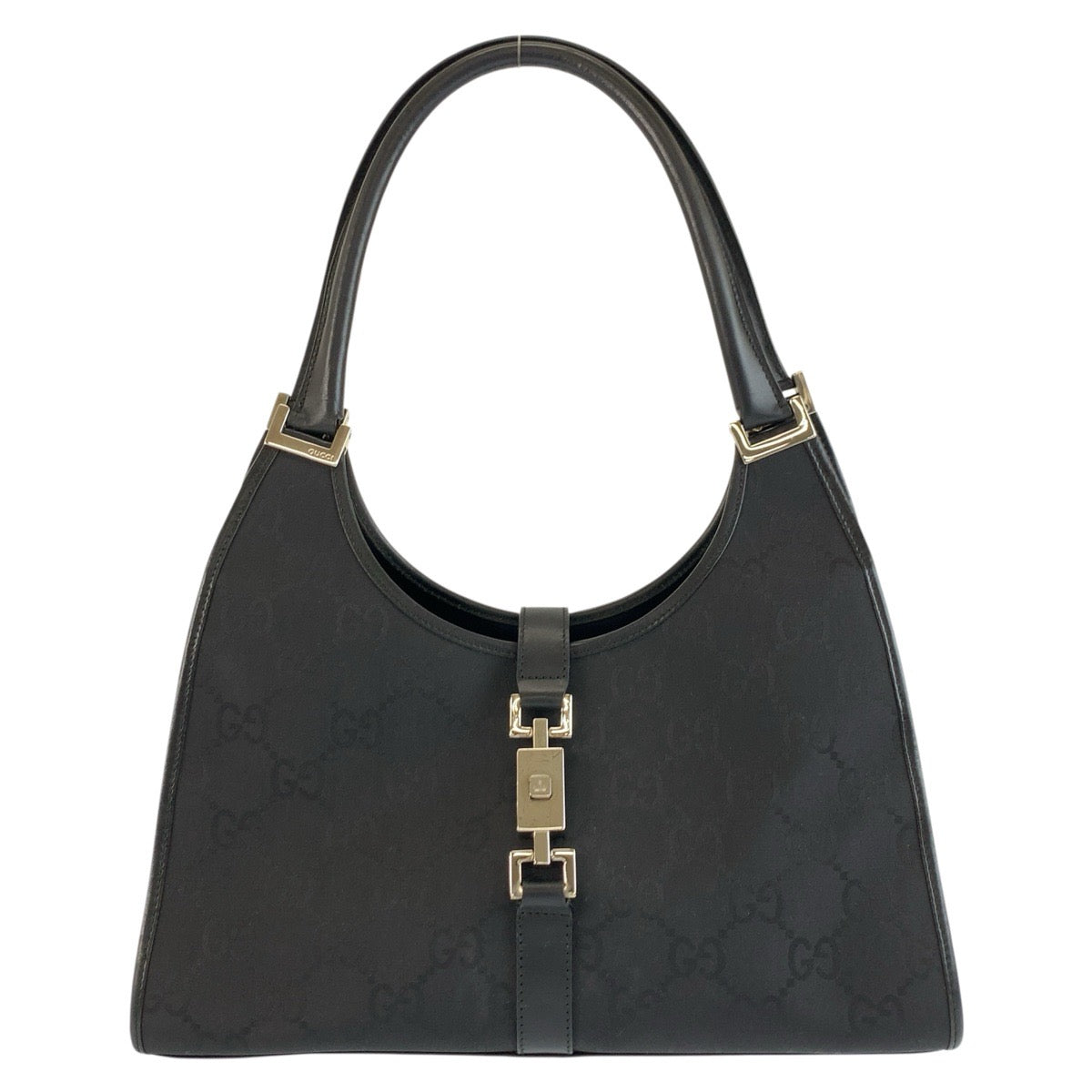 25741
GUCCI グッチ ジャッキー ブラック 黒 GGキャンバス / レザー 002 1062 ハンドバッグ ショルダーバッグ レディース A63