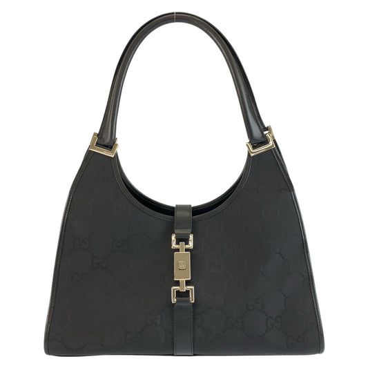 25741
GUCCI グッチ ジャッキー ブラック 黒 GGキャンバス / レザー 002 1062 ハンドバッグ ショルダーバッグ レディース A63