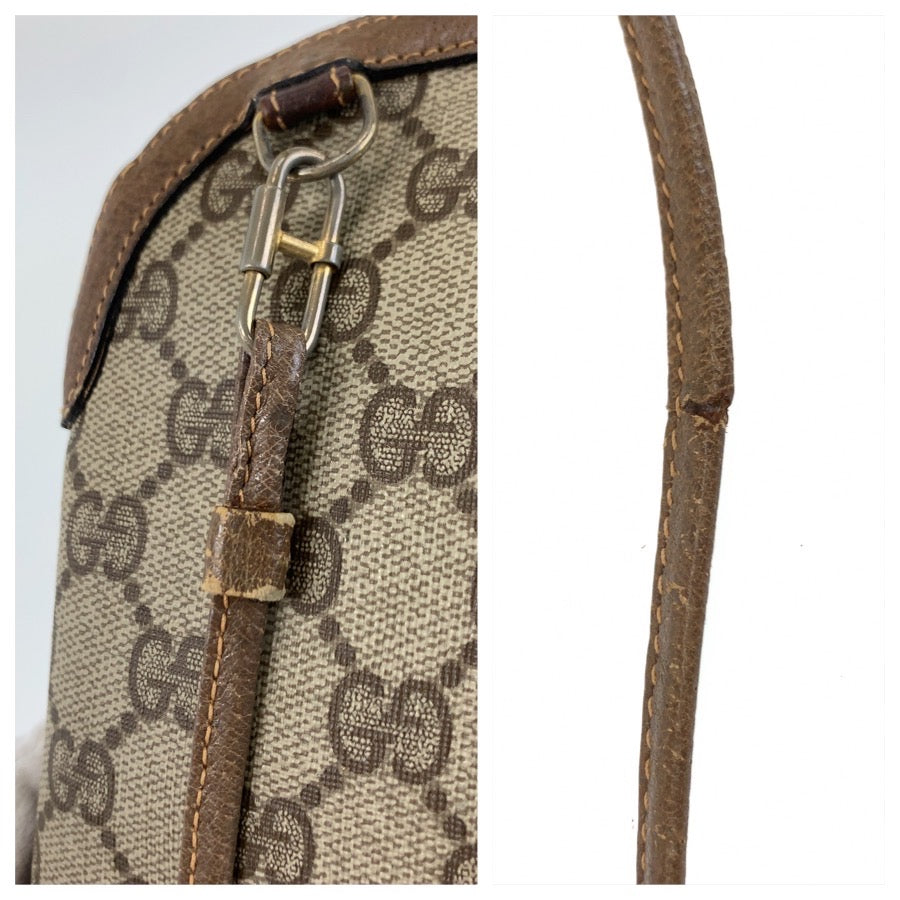 25744
GUCCI グッチ ヴィンテージ シェリーライン ベージュ GGスプリームキャンバス / レザー 904 02 047 ショルダーバッグ ポシェット レディース AB28