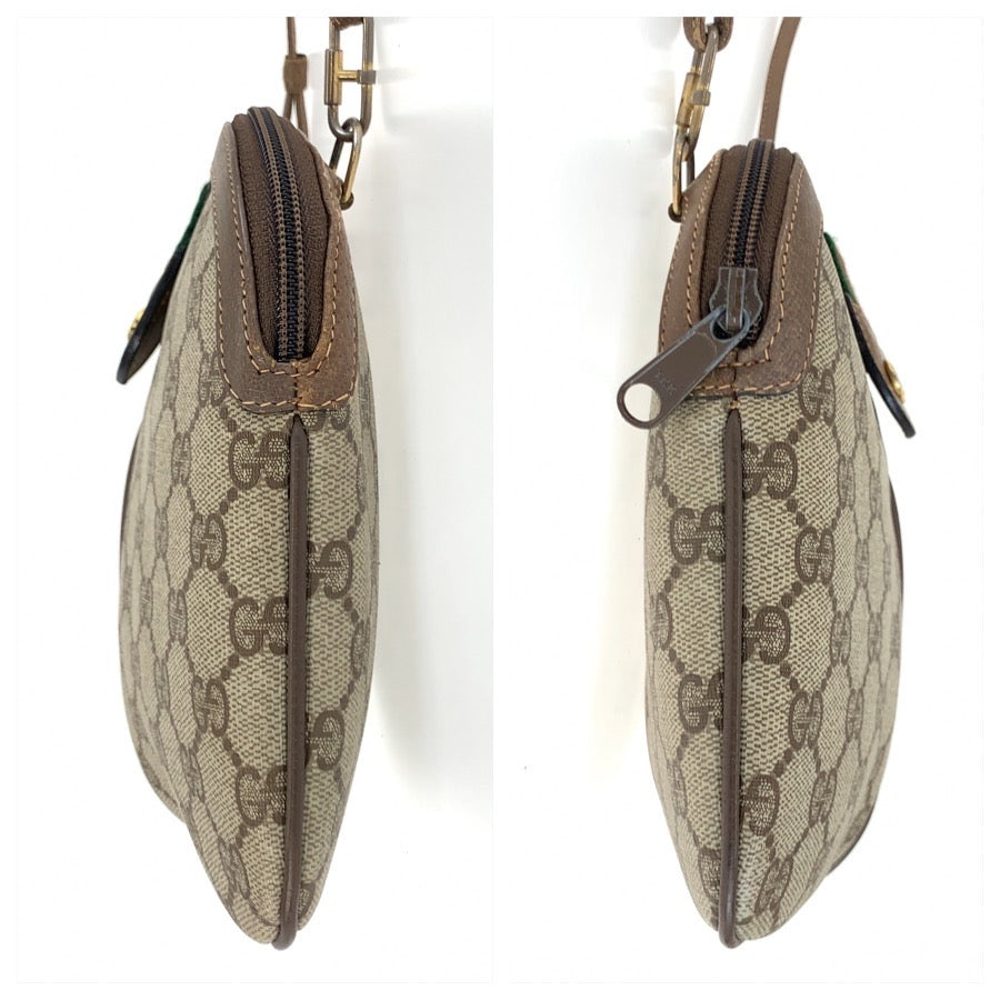 25744
GUCCI グッチ ヴィンテージ シェリーライン ベージュ GGスプリームキャンバス / レザー 904 02 047 ショルダーバッグ ポシェット レディース AB28