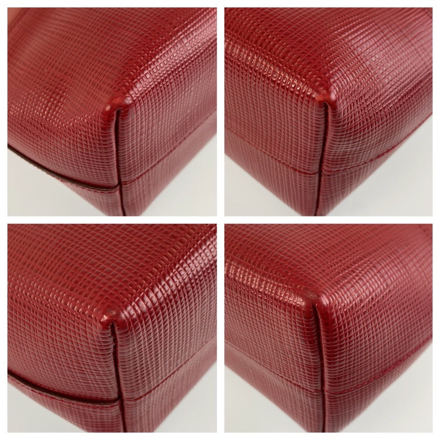 25745
mariclaire マリクレール レッド ゴールド金具 レザー トートバッグ ショルダーバッグ 2way レディース A9