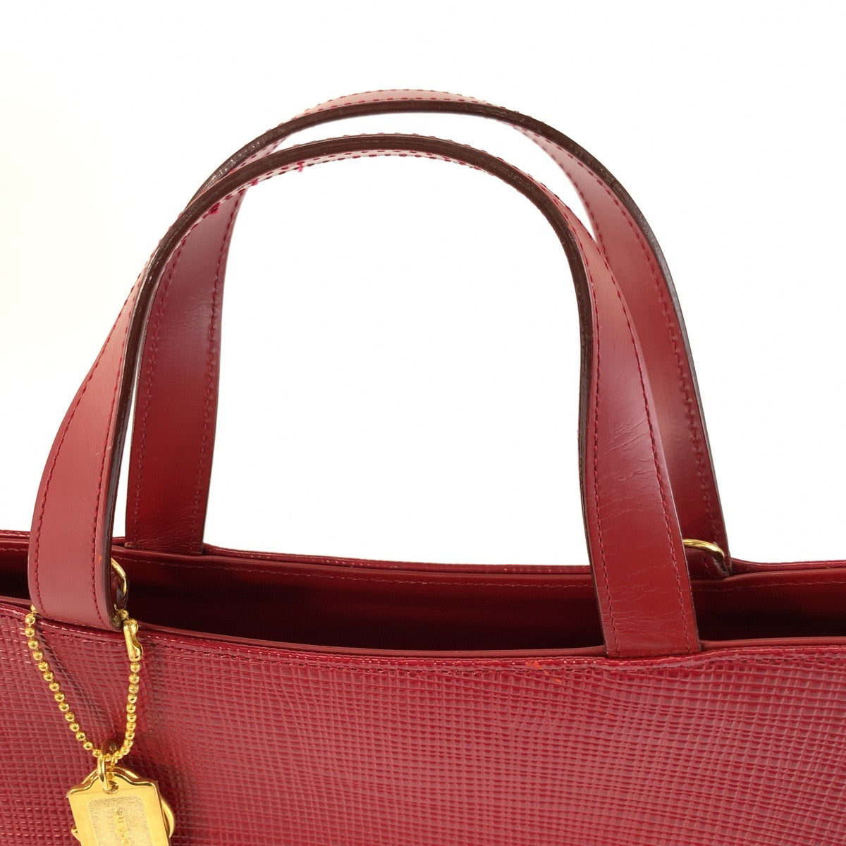 25745
mariclaire マリクレール レッド ゴールド金具 レザー トートバッグ ショルダーバッグ 2way レディース A9