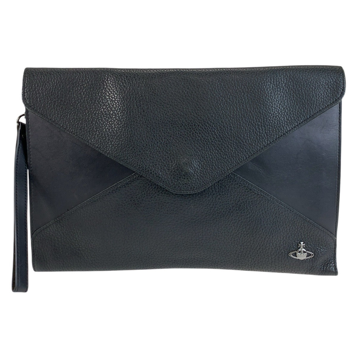 25747
Vivienne Westwood ヴィヴィアンウエストウッド ブラック 黒 シルバー金具 レザー クラッチバッグ セカンドバッグ 男女兼用 メンズ ABP21
