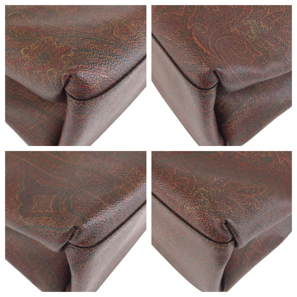 25751
ETRO エトロ ペイズリー柄 ブラウン ベージュ PVC / レザー N1069933 トートバッグ ショルダーバッグ レディース ABP21