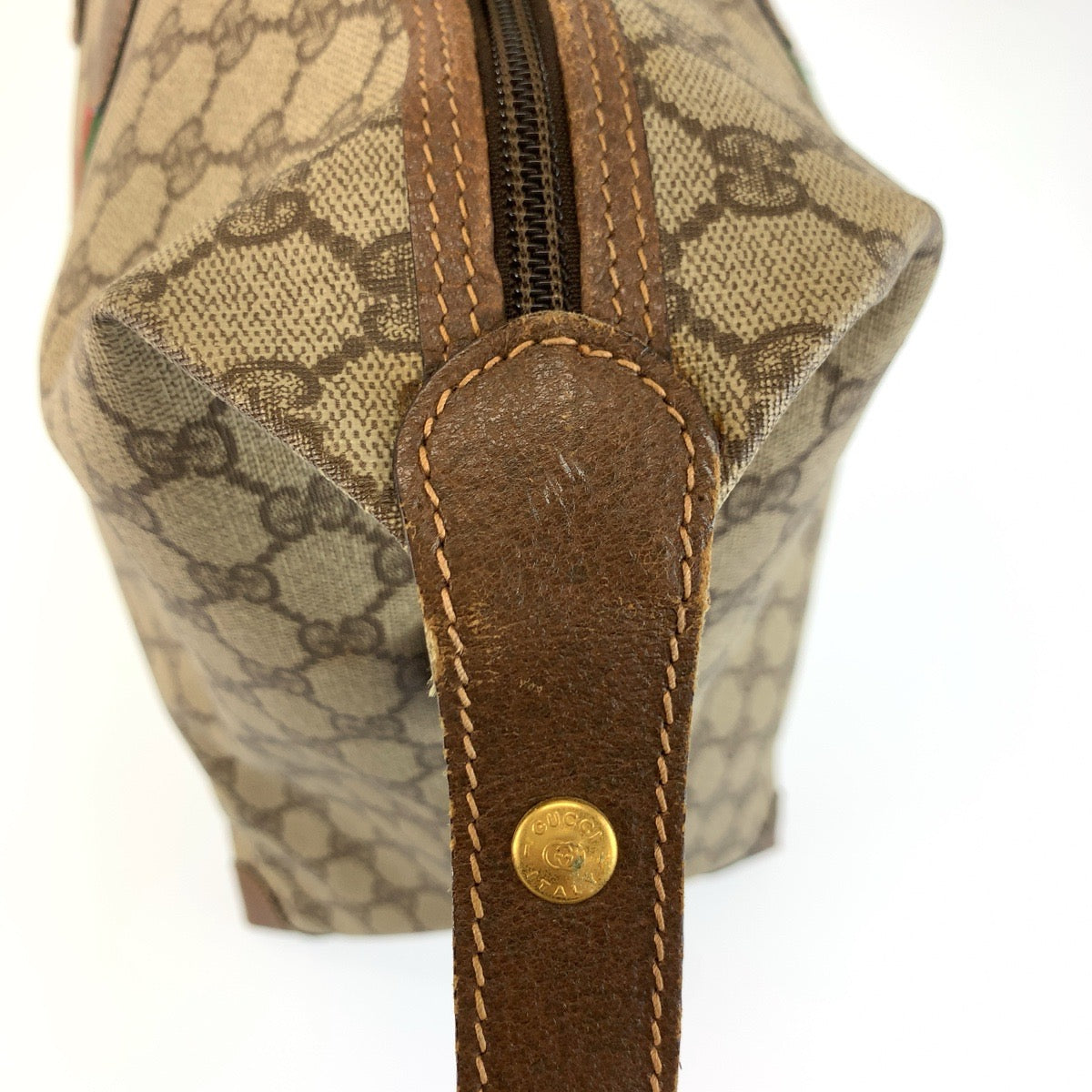 25752
GUCCI グッチ ヴィンテージ シェリーライン ベージュ GGスプリームキャンバス 012 39 6211 ボストンバッグ トートバッグ レディース ABP42