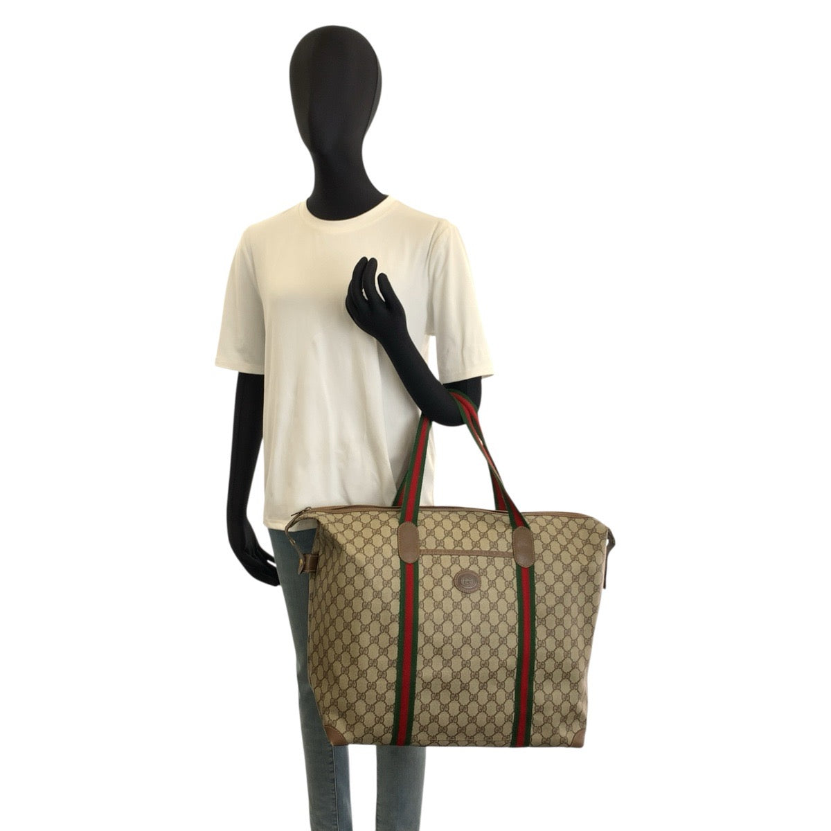25752
GUCCI グッチ ヴィンテージ シェリーライン ベージュ GGスプリームキャンバス 012 39 6211 ボストンバッグ トートバッグ レディース ABP42